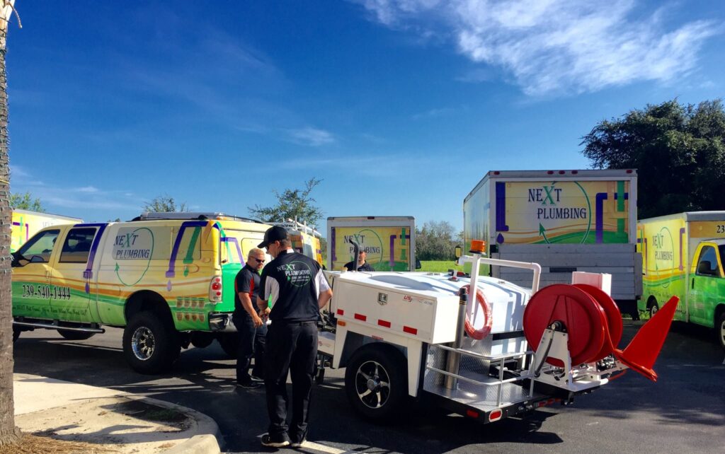 Professional hydro jetting service in Cape Coral FL with high-pressure sewer cleaning equipment